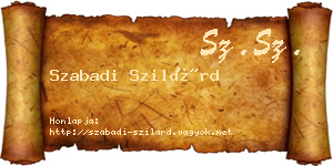 Szabadi Szilárd névjegykártya